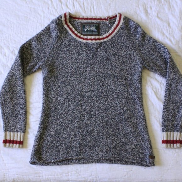 Roots Sweaters - Roots knitwear sweater Size M, salt and pepper wool blend jersey pullover